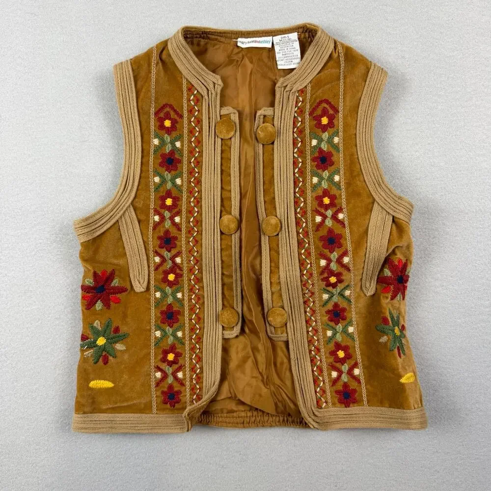 Mary-Kate & Ashley Girls Embroidered Velvet Vest 7/8